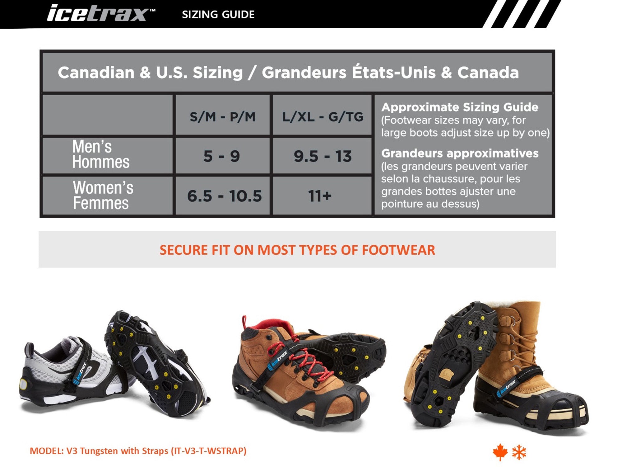 ICETRAX V3 Tungsten with Straps Combo Pack