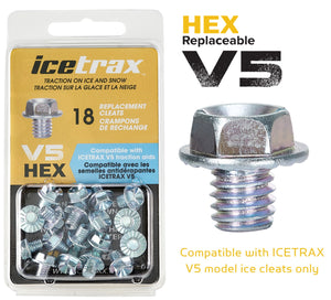 ICETRAX HEX Pointes de remplacement pour les crampons de glace V5
