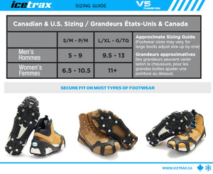 ICETRAX V5 Tungsten Ice Cleats, pointes faciles à remplacer