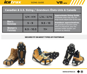 ICETRAX V5 HEX Ice Cleats, pointes faciles à remplacer