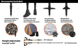 Bâtons de trekking en aluminium ICETRAX