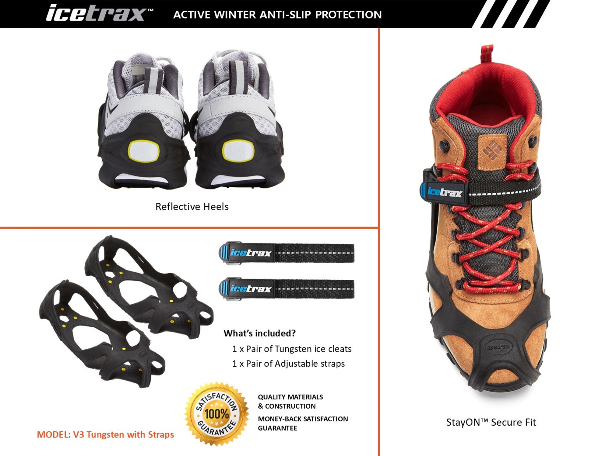 ICETRAX V3 Tungsten with Straps Combo Pack