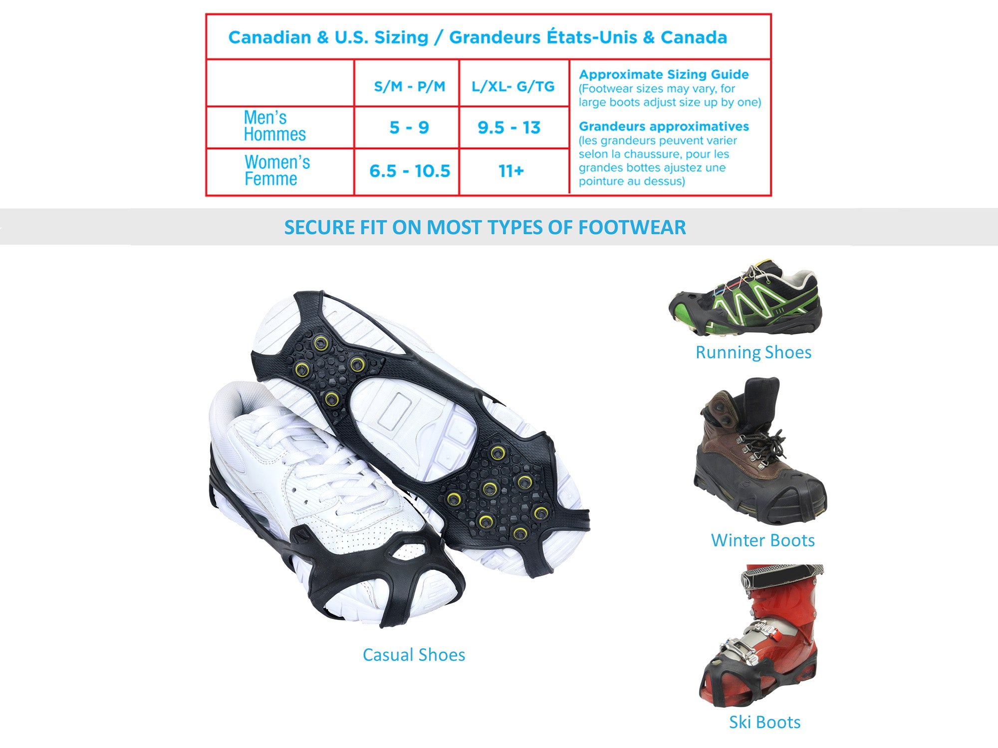 ICETRAX Pro Hex Grip Ice Cleats