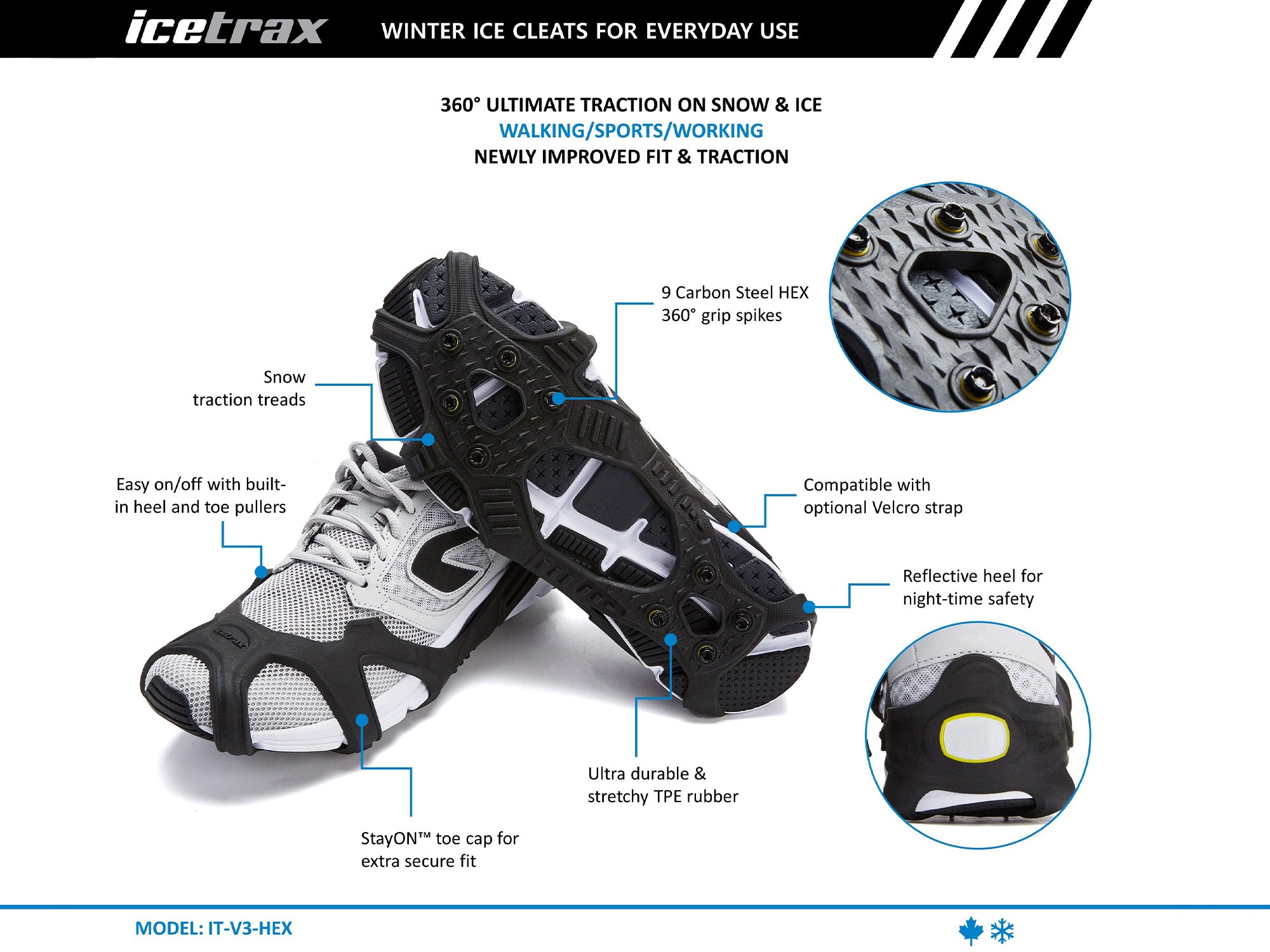 ICETRAX V3 HEX Ice Cleats
