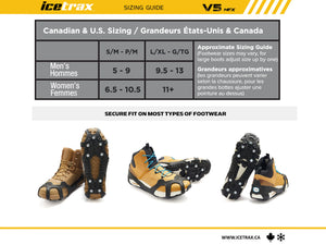 ICETRAX V5 HEX Ice Cleats, Easy to Replace Spikes