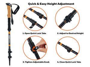 ICETRAX Aluminum Trekking Poles
