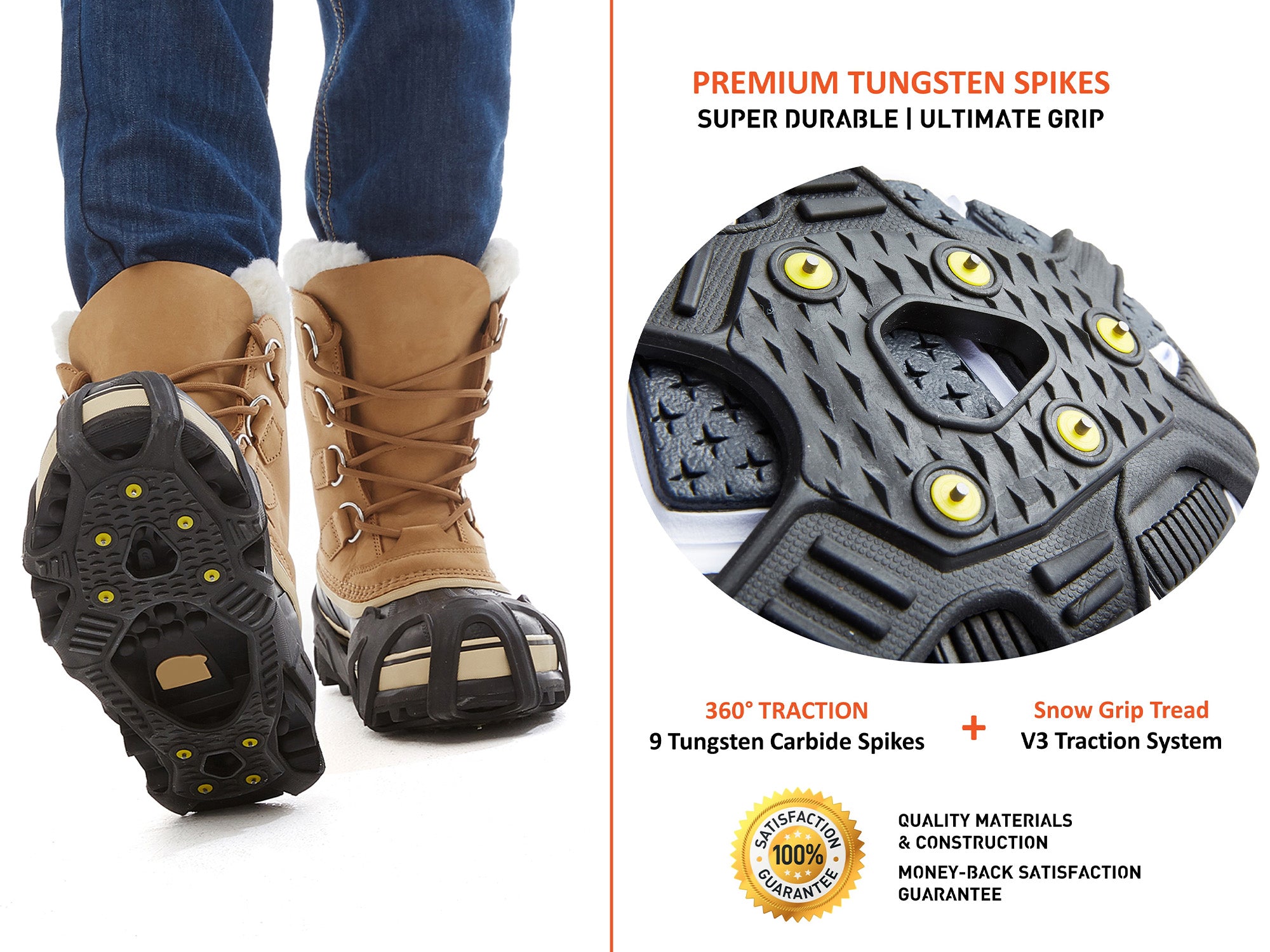ICETRAX V3 Tungsten Ice Cleats