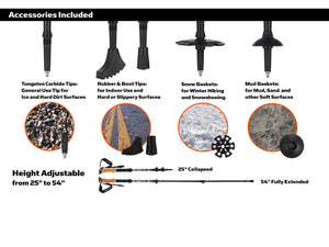 ICETRAX Aluminum Trekking Poles