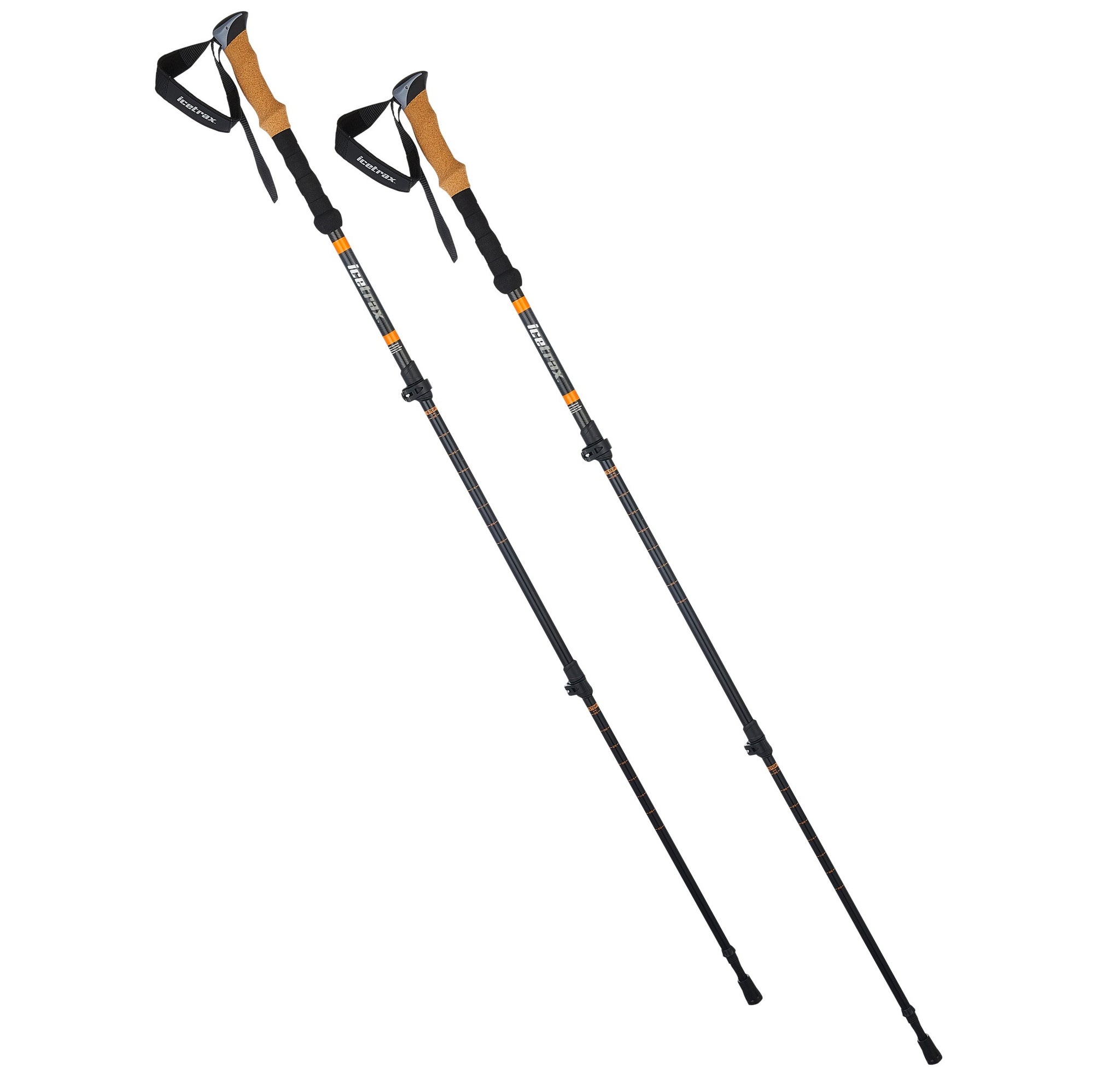 Foxelli Aluminum Trekking Poles - Walking Hiking Sticks