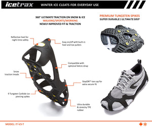 ICETRAX V3 Tungsten Ice Cleats