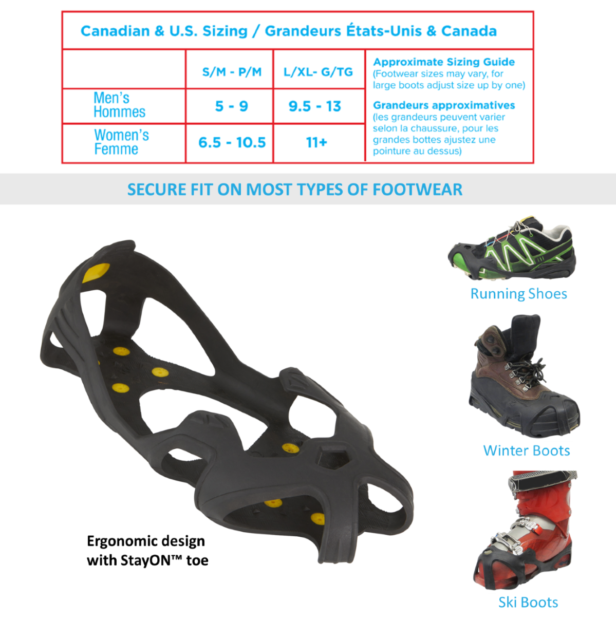 ICETRAX Tungsten Spikes Ice Cleats